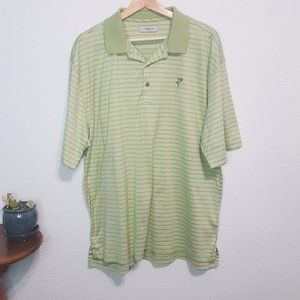 Ashworth Mens Golf Polo Striped Short Sleeve Shirt